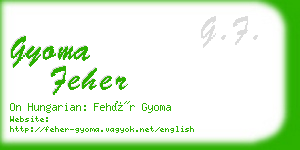 gyoma feher business card